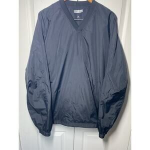 Joes USA Men’s Pullover Windbreaker Black 2XL Polyester Pockets Side Zip Jacket